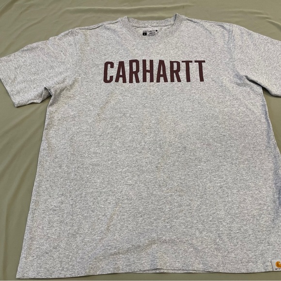 Carhartt Men's Crew Neck T-Shirt in dark red/maroon, size large. - Picture 1 of 6